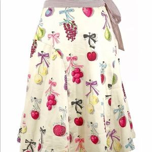 Elevenses Anthropologie Womens Skirt Fruit size 6